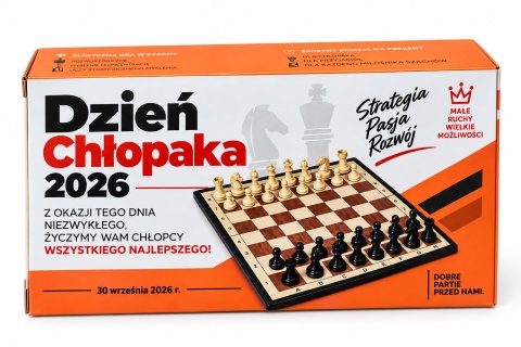 Szachy Magnetyczne + Życzenia - Prezent na Dzień Chłopaka do Szkoły Pracy Przedszkola Klasy dla Kolegów Chłopców