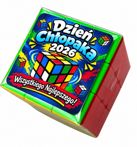 Kostka Logiczna Układanka + Życzenia - Prezent na Dzień Chłopaka Szkoła Przedszkole dla Chłopca Kolegi z Klasy