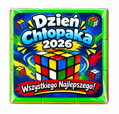 Kostka Logiczna Układanka + Życzenia - Prezent na Dzień Chłopaka Szkoła Przedszkole dla Chłopca Kolegi z Klasy