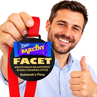 Medal Bajeczny Facet - prezent na Dzień Chłopaka dla Kolegi z Pracy Szkoły
