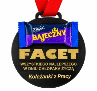 Medal Bajeczny Facet - prezent na Dzień Chłopaka dla Kolegi z Pracy Szkoły