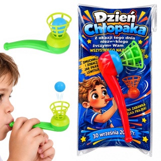 Fajka Dmuchajka z Piłką + Życzenia - Śmieszny Prezent na Dzień Chłopaka Przedszkole Szkoła