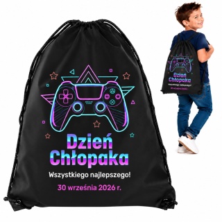 Worek Plecak dla Fana Gier - Prezent na Dzień Chłopaka dla Chłopców ze Szkoły Przedszkola