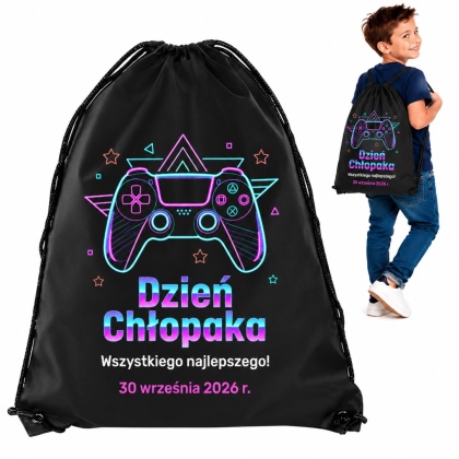 Worek Plecak dla Fana Gier - Prezent na Dzień Chłopaka dla Chłopców ze Szkoły Przedszkola