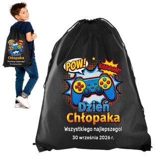 Worek Plecak dla Gracza - Prezent na Dzień Chłopaka dla Chłopców ze Szkoły Przedszkola