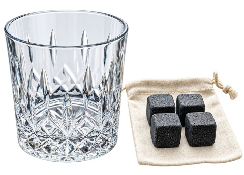 Zestaw do Whisky z Grawerem Szklanka + Kamienie - prezent na Dzień Chłopaka Szkoła Praca