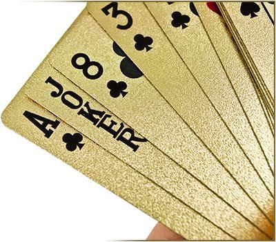Plastikowe złote karty do gry