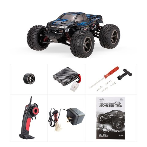 Samochód RC MONSTER TRUCK 1:12 2.4GHz 9115 NIEBIES Samochód RC MONSTER TRUCK 1:12 2.4GHz 9115 NIEBIES