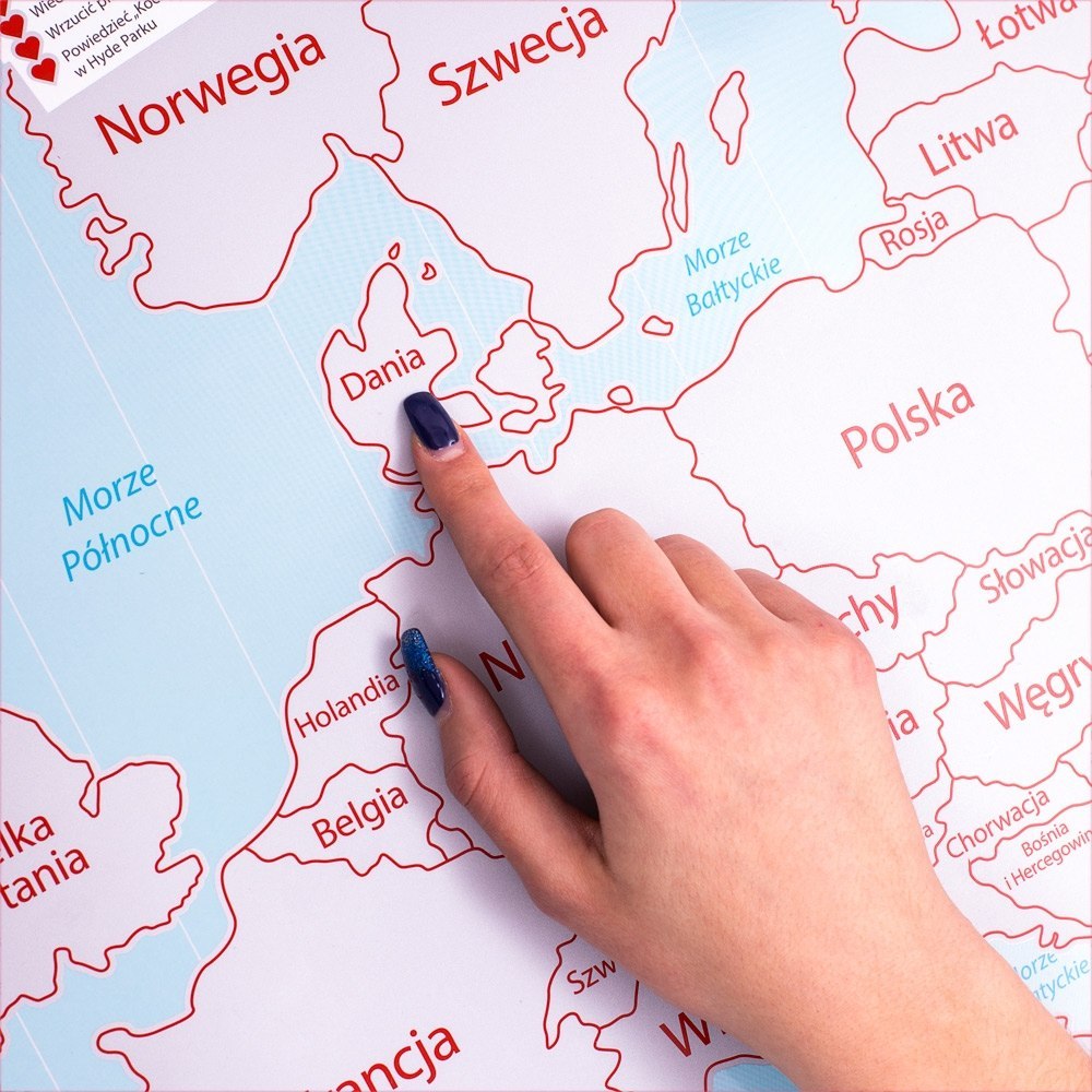 Mapa Zdrapka Europa dla Dwojga - ulepszona zdrapka
