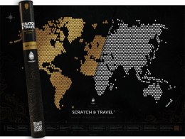 Mapa zdrapka Świata LOFT BLACK