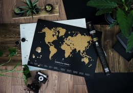 Mapa zdrapka Świata LOFT BLACK