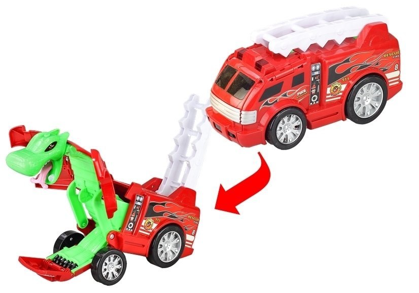 Auto Straż Transformacja Smok 2w1 Wóz Strażacki Auto Straż Transformacja Smok 2w1 Wóz Strażacki