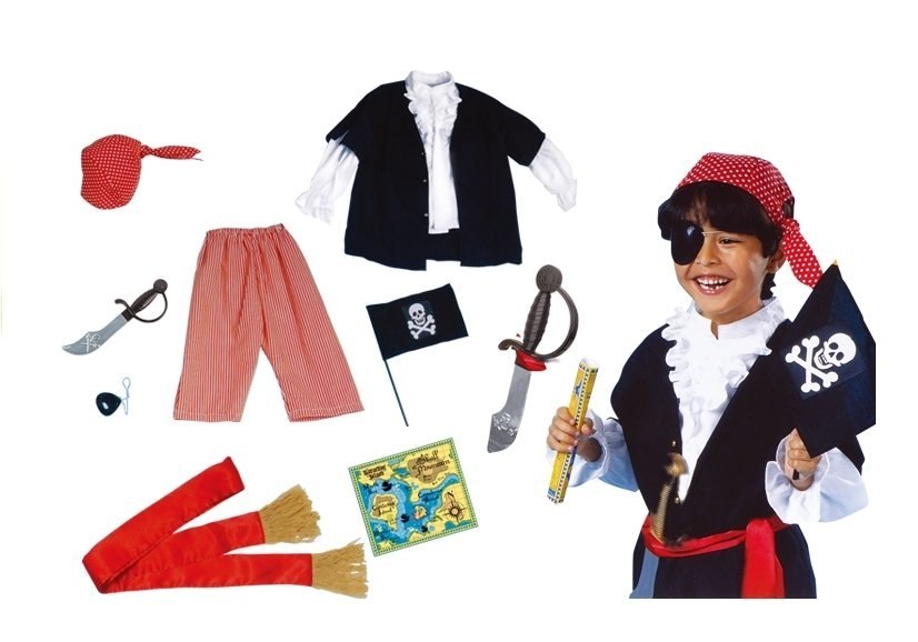 Strój Karnawałowy Pirata Kostium z Akcesoriami Strój Karnawałowy Pirata Kostium z Akcesoriami