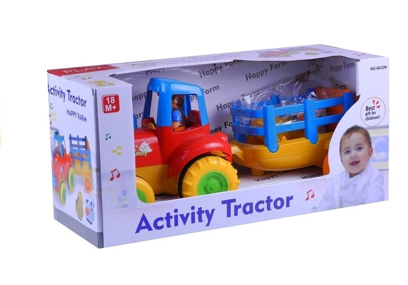 Traktor Przyczepa Zwierzątka Gra Świeci Odgłosy Traktor Przyczepa Zwierzątka Gra Świeci Odgłosy