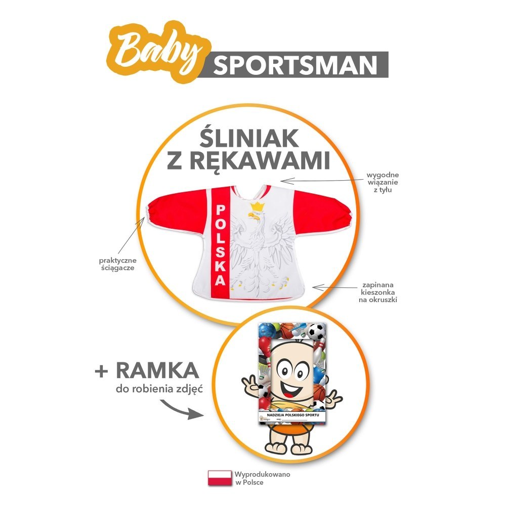 Baby Sportsman (PL) - Śliniak z rękawami