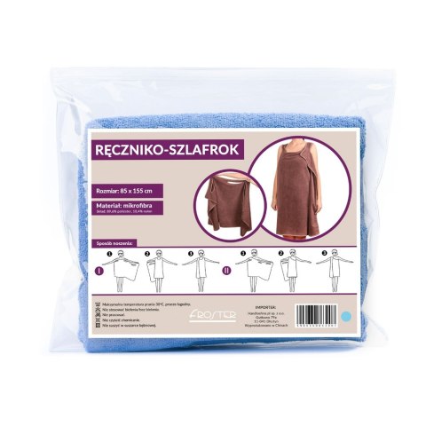 Ręczniko-Szlafrok - Niebieski Ręczniko-Szlafrok - Niebieski