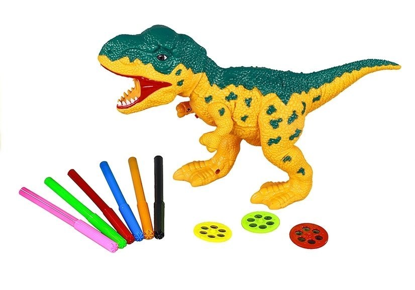 Projektor Dinozaur + Pisaki 18 Obrazków Malowanie Projektor Dinozaur + Pisaki 18 Obrazków Malowanie