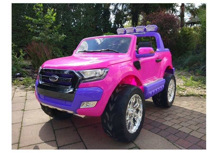 Auto Na Akumulator Ford Różowy 4x4 Koła EVA Radio Auto Na Akumulator Ford Różowy 4x4 Koła EVA Radio