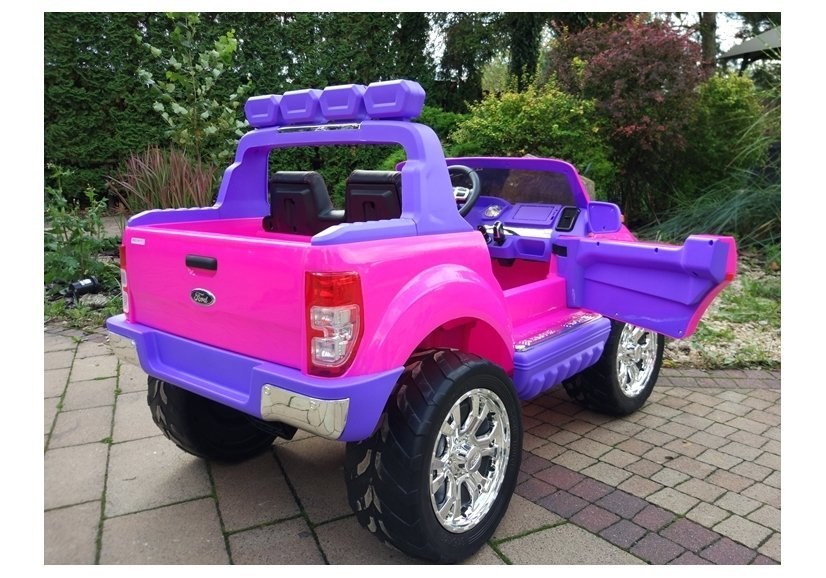 Auto Na Akumulator Ford Różowy 4x4 Koła EVA Radio Auto Na Akumulator Ford Różowy 4x4 Koła EVA Radio