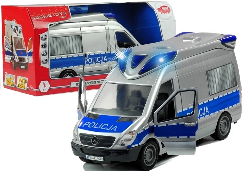 Auto z dźwiękiem Policja Radiowóz Dickie Toys Auto z dźwiękiem Policja Radiowóz Dickie Toys