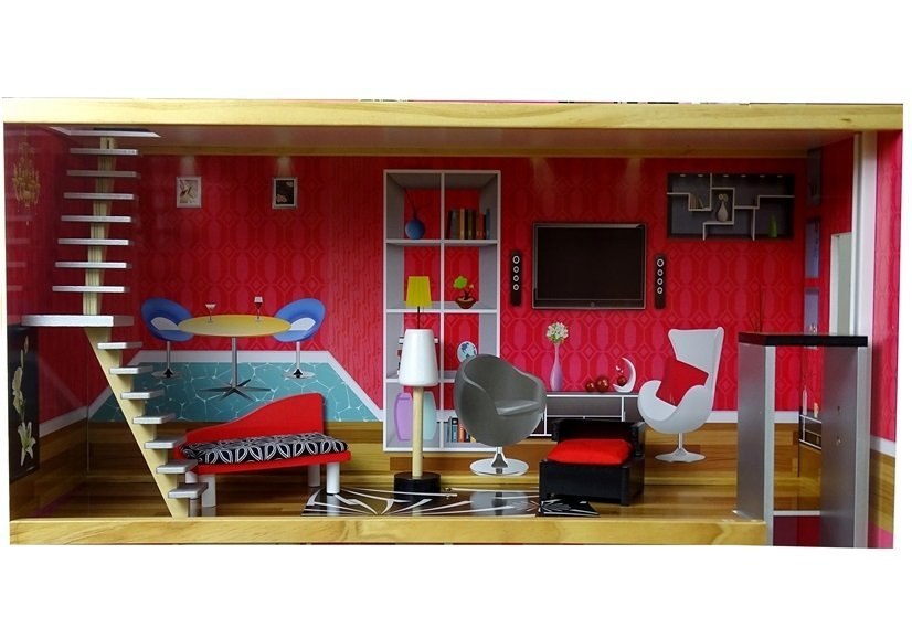 Domek dla lalek drewniany Villa Julia Piętrowy Domek dla lalek drewniany Villa Julia Piętrowy