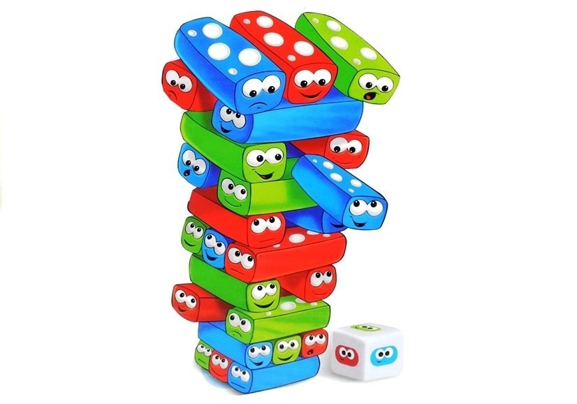 Gra Zręcznościowa Wieża Jenga z Klockami Robakami Gra Zręcznościowa Wieża Jenga z Klockami Robakami