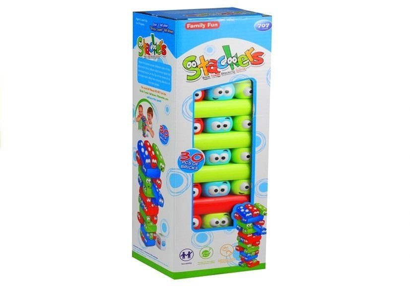 Gra Zręcznościowa Wieża Jenga z Klockami Robakami Gra Zręcznościowa Wieża Jenga z Klockami Robakami