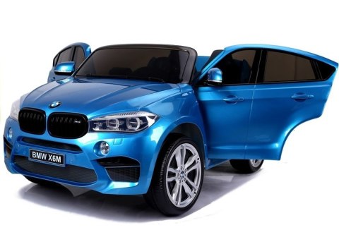 Auto Na Akumulator NOWE BMW X6M Niebieskie Lakierowane Auto Na Akumulator NOWE BMW X6M Niebieskie Lakierowane