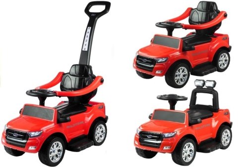 Jeździk Ford Ranger Wildtrak z Pchaczem Czerwony Jeździk Ford Ranger Wildtrak z Pchaczem Czerwony