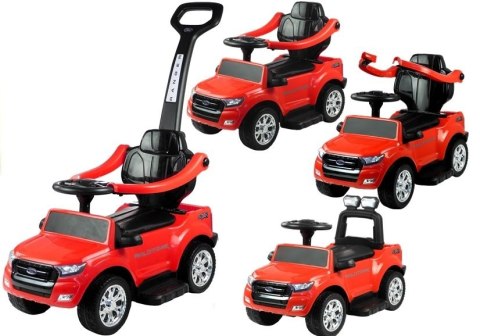 Jeździk Ford Ranger Wildtrak z Pchaczem Czerwony Jeździk Ford Ranger Wildtrak z Pchaczem Czerwony
