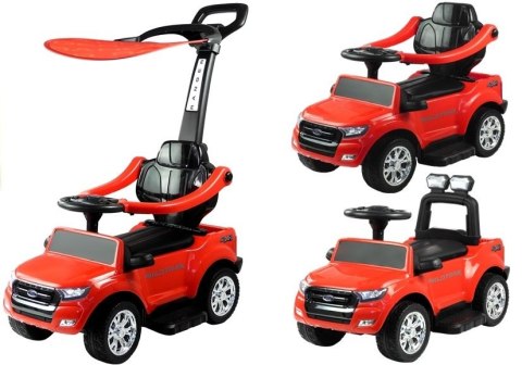 Jeździk Pchacz Ford Ranger z Daszkiem Czerwony Jeździk Pchacz Ford Ranger z Daszkiem Czerwony