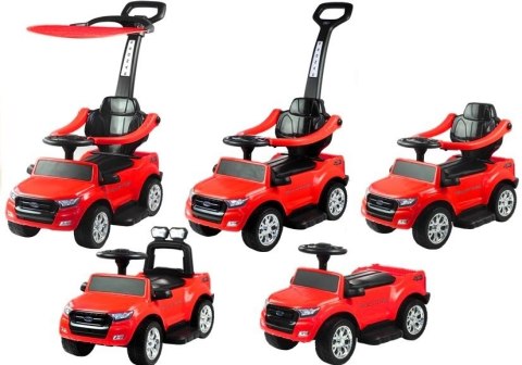 Jeździk Pchacz Ford Ranger z Daszkiem Czerwony Jeździk Pchacz Ford Ranger z Daszkiem Czerwony