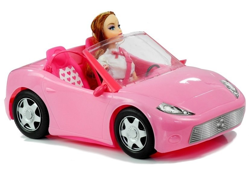 Lalka w Podróży Kabrioletem Auto dla Lalki Lalka w Podróży Kabrioletem Auto dla Lalki
