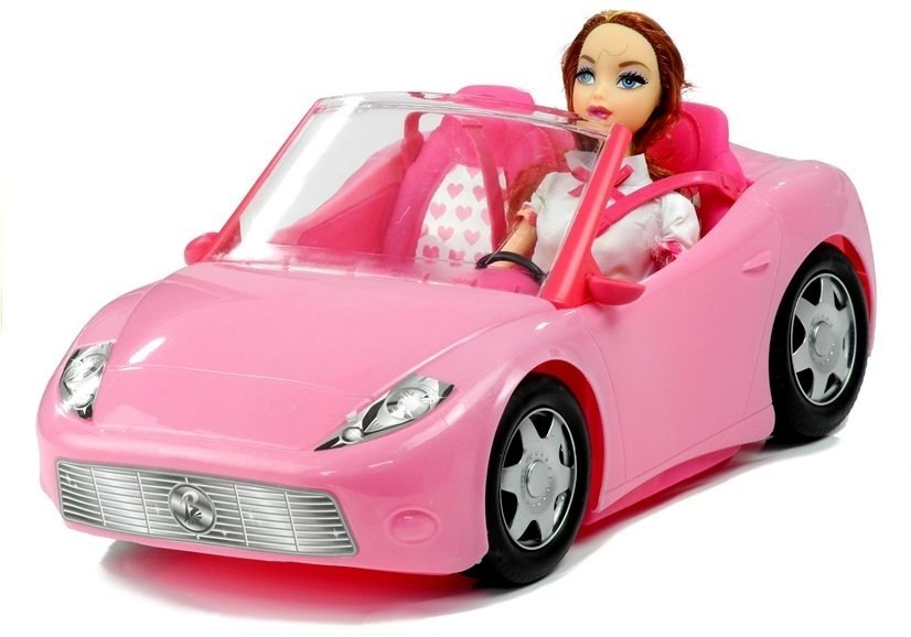 Lalka w Podróży Kabrioletem Auto dla Lalki Lalka w Podróży Kabrioletem Auto dla Lalki