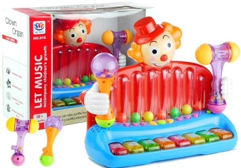 Pianinko Klaun Organki Grzechotki Kuleczki Młotek Pianinko Klaun Organki Grzechotki Kuleczki Młotek