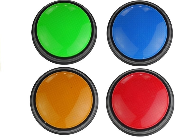 Zestaw Buzzers 4 Światełka Światło Dźwięk 4 Kolory Zestaw Buzzers 4 Światełka Światło Dźwięk 4 Kolory