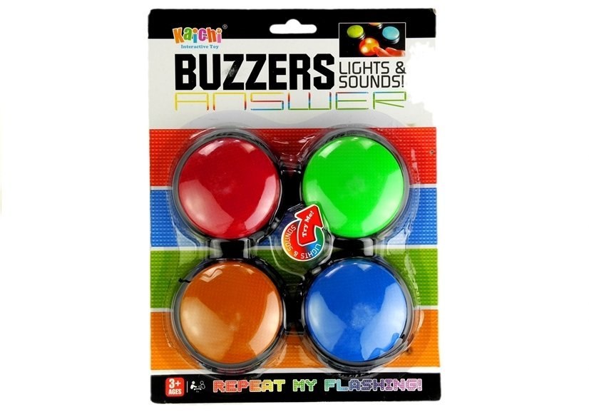 Zestaw Buzzers 4 Światełka Światło Dźwięk 4 Kolory Zestaw Buzzers 4 Światełka Światło Dźwięk 4 Kolory