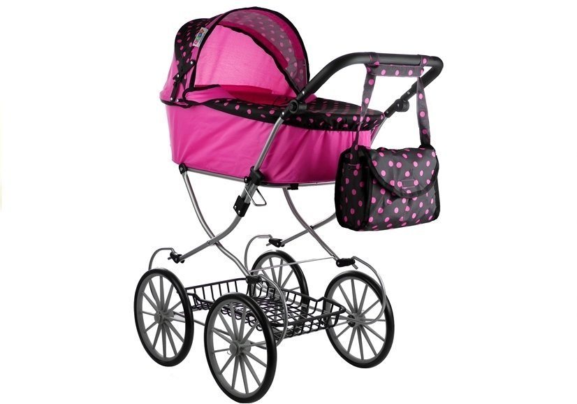 Wózek dla lalek Alice Retro, Duży, Głęboki, Torba Wózek dla lalek Alice Retro, Duży, Głęboki, Torba