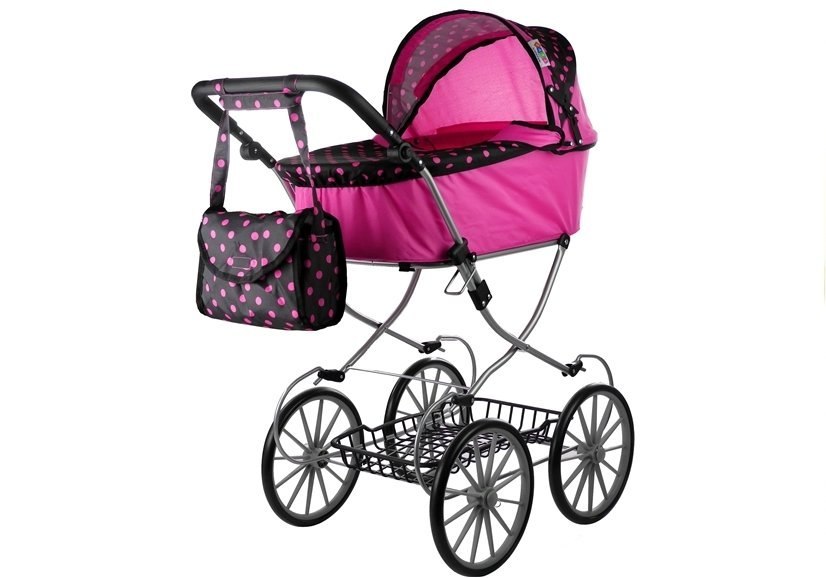 Wózek dla lalek Alice Retro, Duży, Głęboki, Torba Wózek dla lalek Alice Retro, Duży, Głęboki, Torba