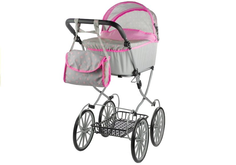 Wózek dla lalek Alice Retro, Duży, Głęboki, Torba Wózek dla lalek Alice Retro, Duży, Głęboki, Torba