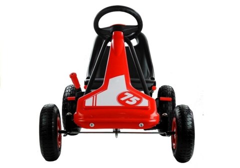 Gokart Czerwony Pompowane Koła Hamulec Ręczny Gokart Czerwony Pompowane Koła Hamulec Ręczny