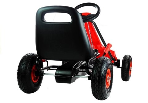Gokart Czerwony Pompowane Koła Hamulec Ręczny Gokart Czerwony Pompowane Koła Hamulec Ręczny