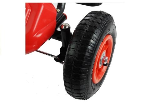 Gokart Czerwony Pompowane Koła Hamulec Ręczny Gokart Czerwony Pompowane Koła Hamulec Ręczny