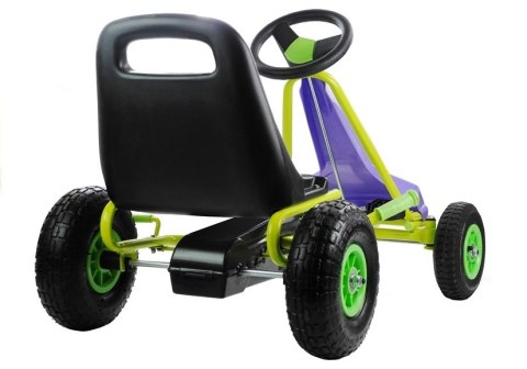 Gokart Fioletowy Na Pompowanych Kołach Hamulec Gokart Fioletowy Na Pompowanych Kołach Hamulec