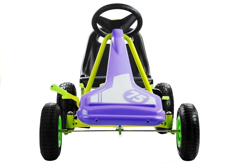 Gokart Fioletowy Na Pompowanych Kołach Hamulec Gokart Fioletowy Na Pompowanych Kołach Hamulec