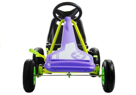 Gokart Fioletowy Na Pompowanych Kołach Hamulec Gokart Fioletowy Na Pompowanych Kołach Hamulec