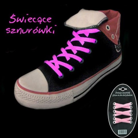 Świecące sznurówki - różowe Świecące sznurówki - różowe