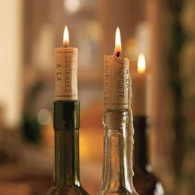 Świeczki - korki do wina
