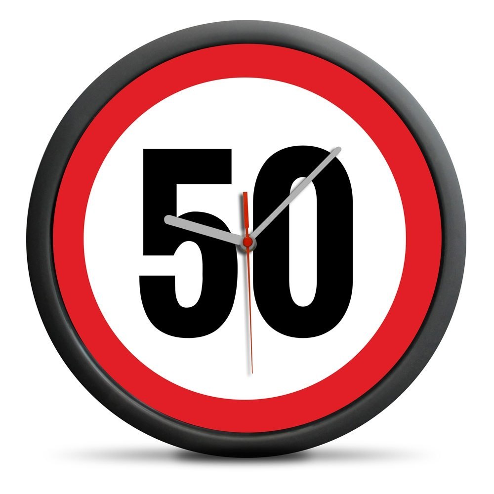 Zegar urodzinowy 50 - Przekrocz limit - cichy mechanizm