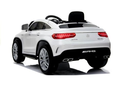 Auto na Akumulator Mercedes GLE63 Coupe Biały Auto na Akumulator Mercedes GLE63 Coupe Biały